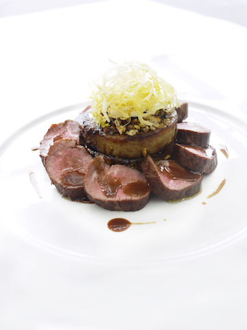 ilLido At The Cliff SMOKED LAMB FILET WITH PISTACHIO AND BALSAMIC EGGPLANT